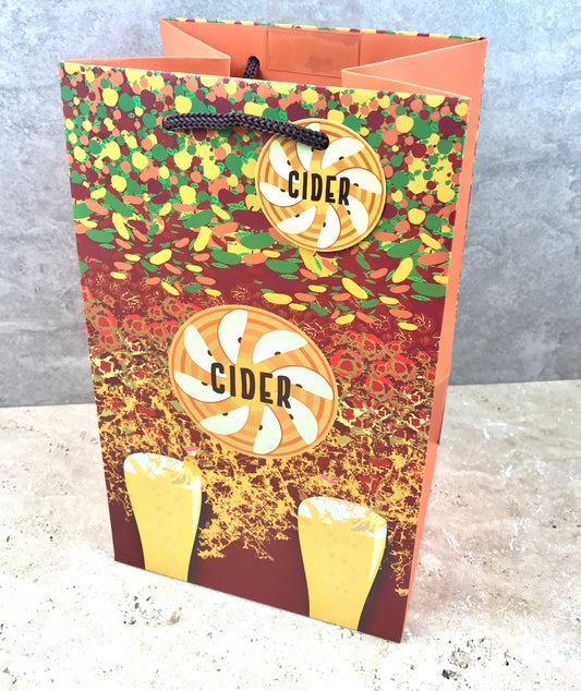 Cider gift bag, perfect for 4 x 500cl bottles or 8 x 330cl cans