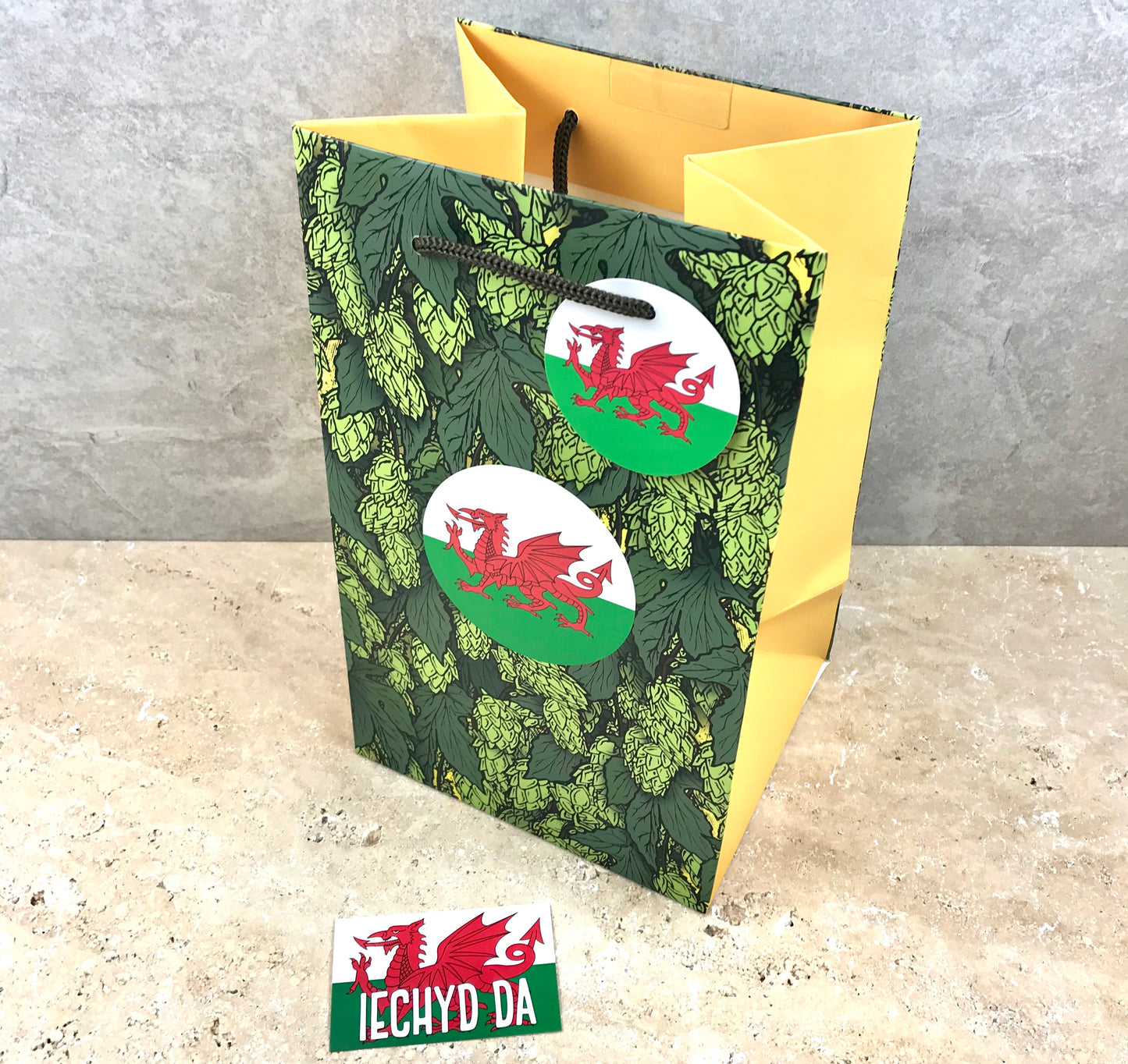 Baner Cymru or Welsh Dragon versatile Gift Bag