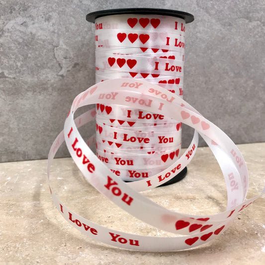 'I love you' curling ribbon. Make someone feel extra special..