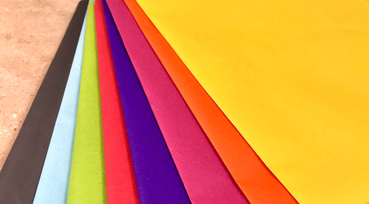 4 Sheets of Fab coloured tissue wrap