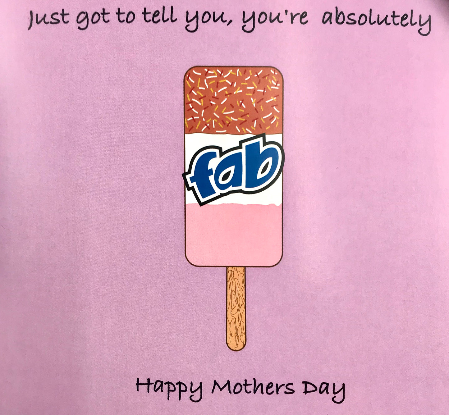 You're Absolutely FAB Mothers Day Retro Card.