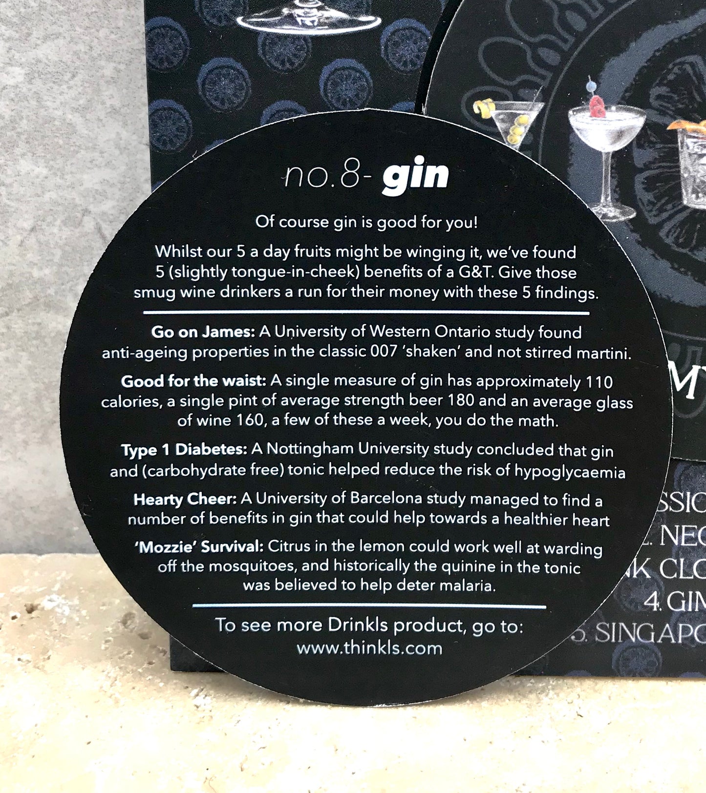 Gin 5 A Day Gin Greetings Card & Magnet