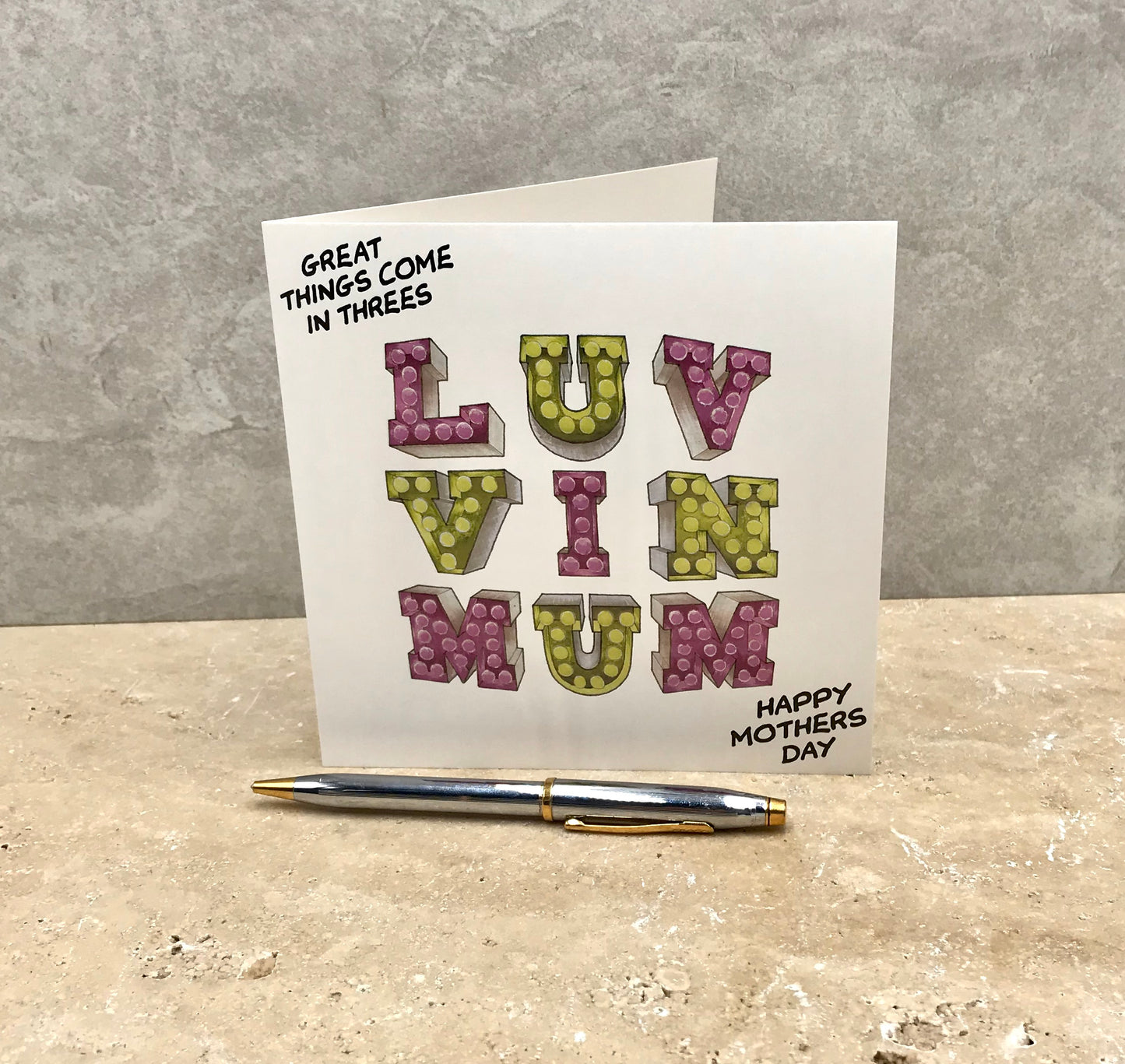 Mothers Day Wine Card. Gently Amusing