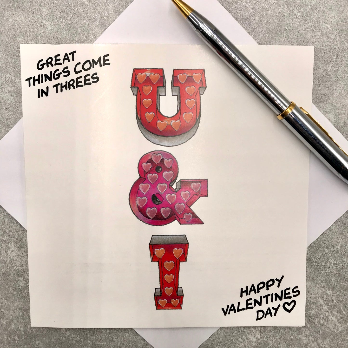 'You and I' card, perfect for Valentine's Day