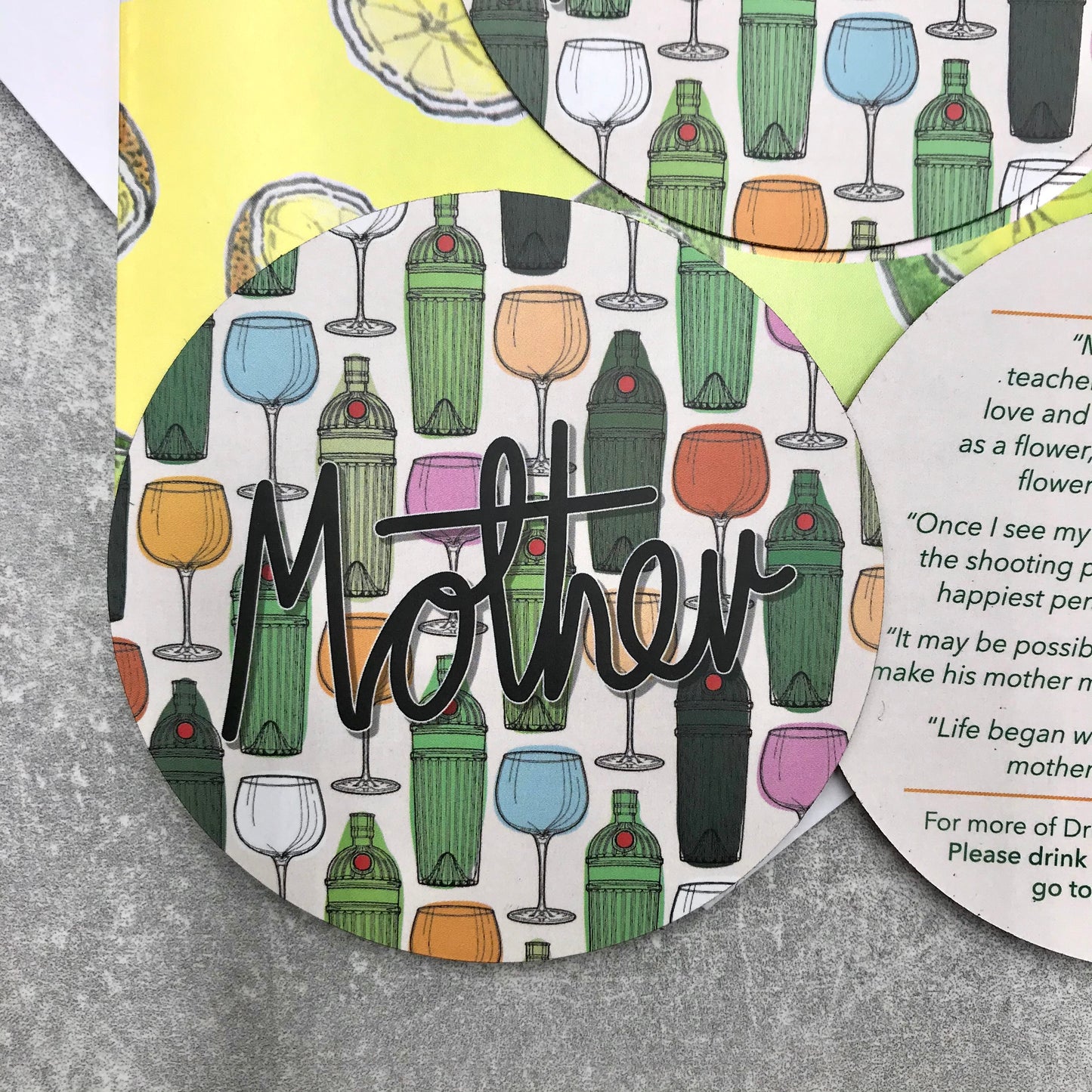 'Mother' Card, Perfect for Gin Loving Mum
