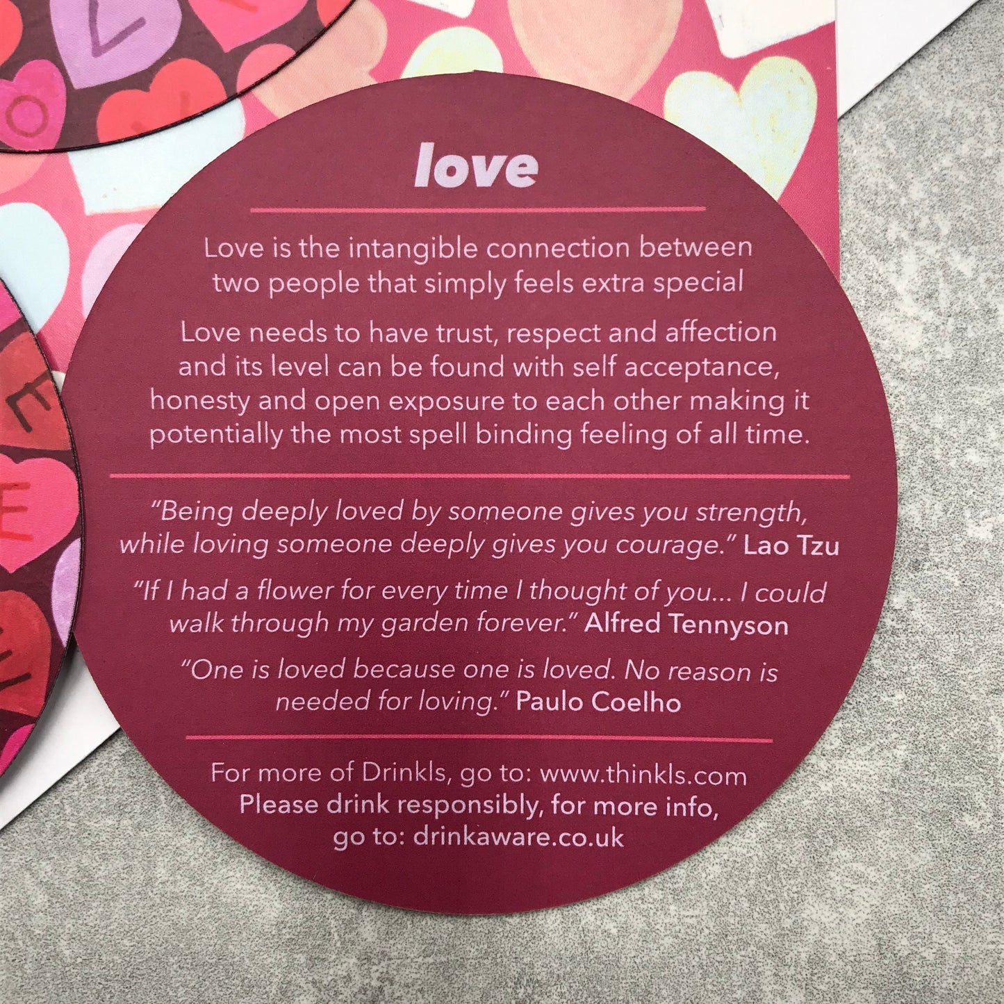 'Love' Greetings Card (with Magnet)