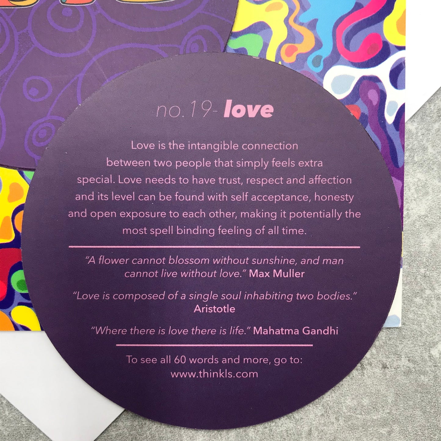 Retro 'Love' Greetings Card and Magnet