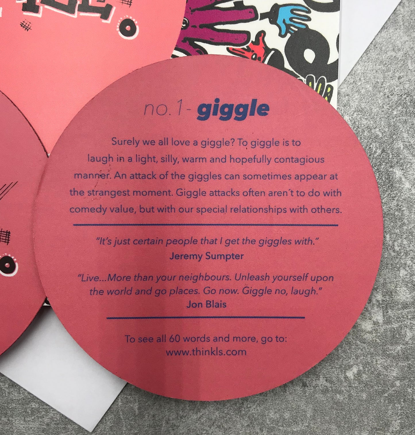 'Giggle' Greetings Card With Magnet