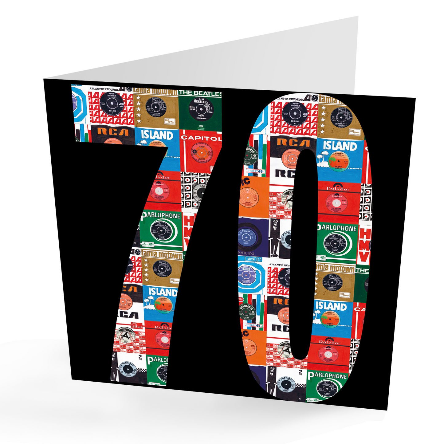 70th Birthday Vinyl Records Card