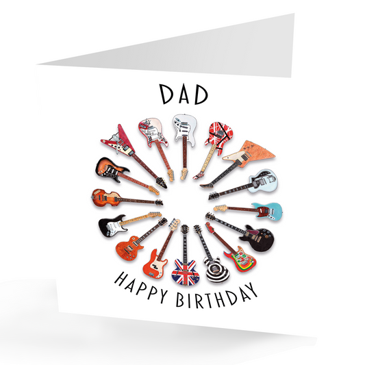 Dad Happy Birthday Guitar Card.