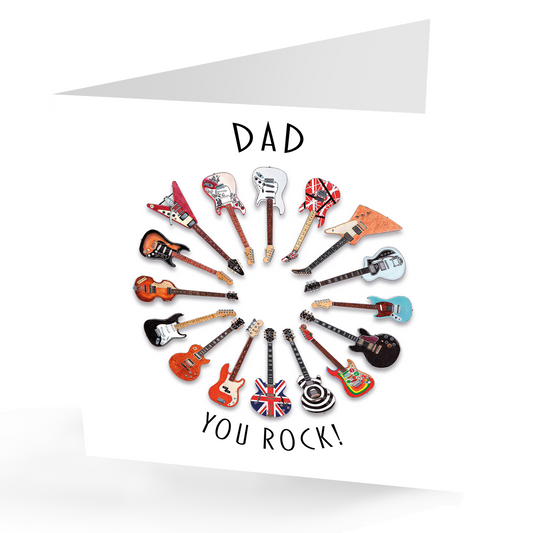 Dad Guitar Card. Dad You Rock