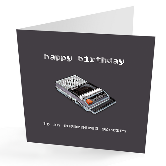 Endangered Species Funny Retro Birthday Card