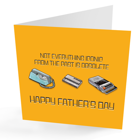 Fun Retro Fathers Day 'Obsolete' Card