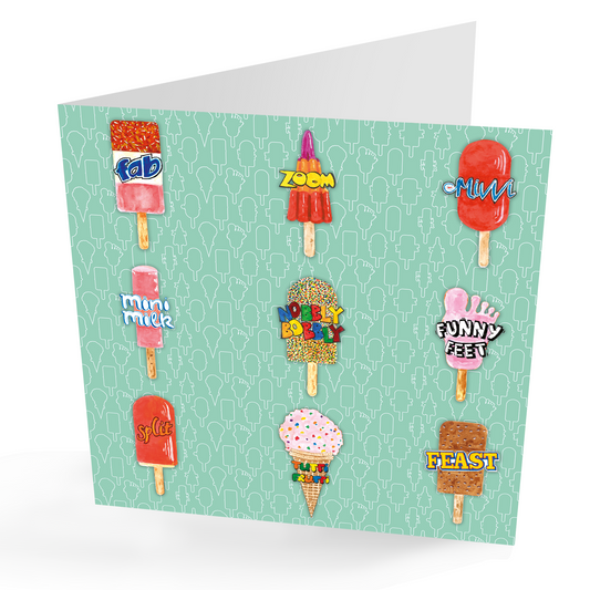 Hand Painted Ice Lolly Card For Any Occasion