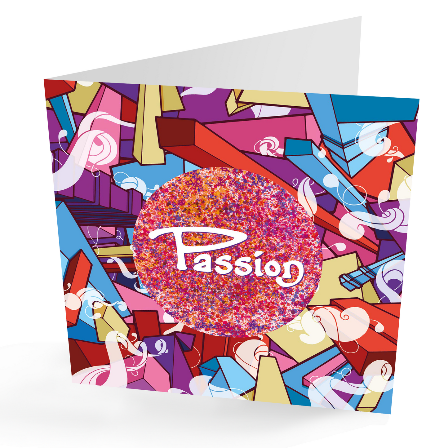 'Passion' card (with magnet). Hand drawn