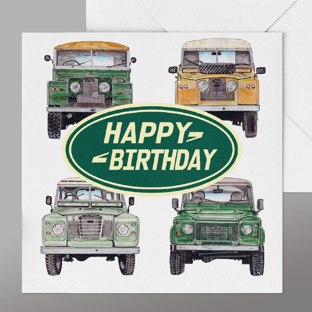 Land Rover Happy Birthday Card