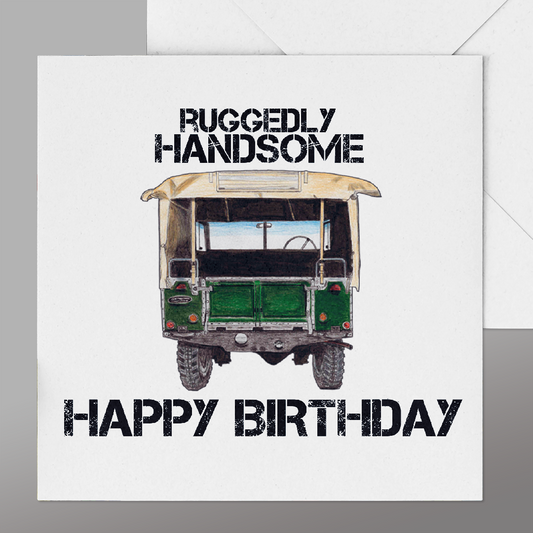 Fun Landrover Happy Birthday Series 1 Card