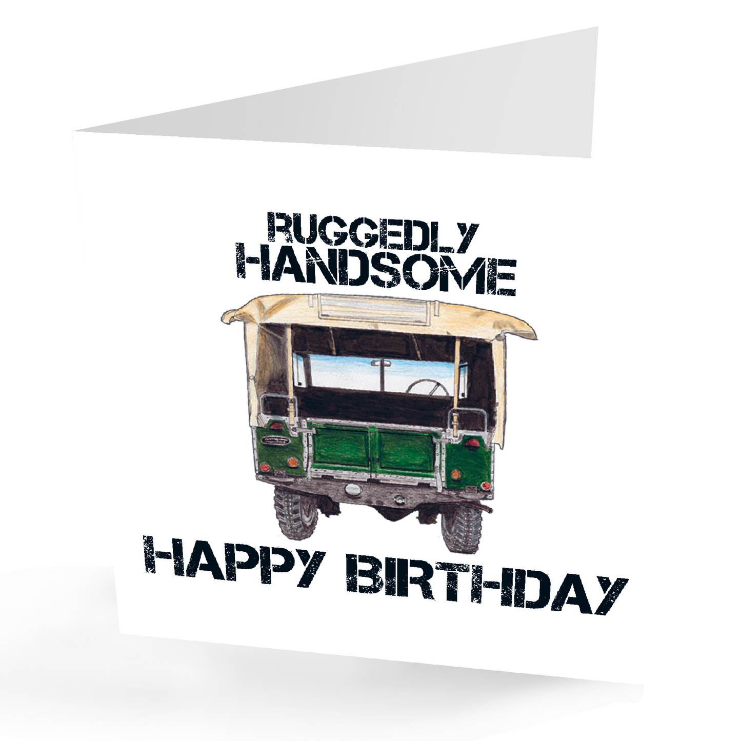 Fun Landrover Happy Birthday Series 1 Card