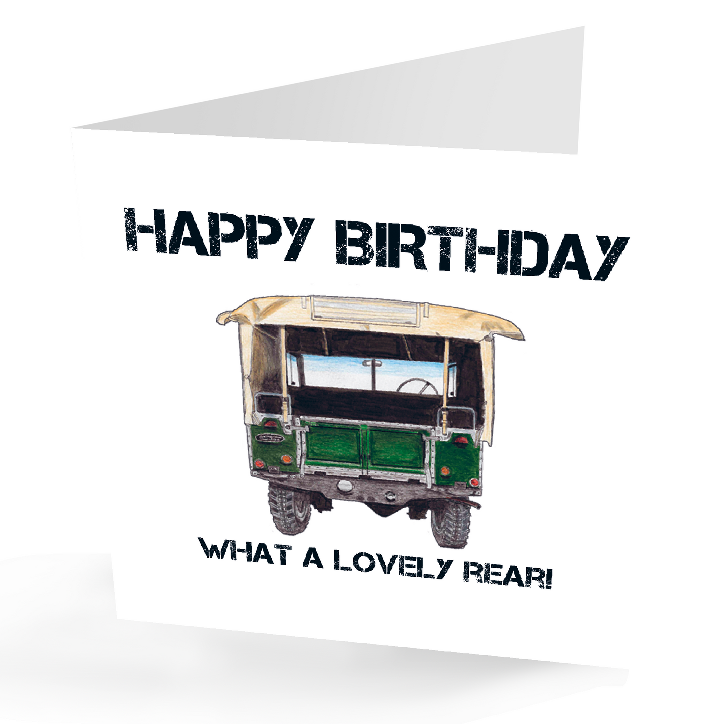 Cheeky Landrover Happy Birthday Series 1 Card