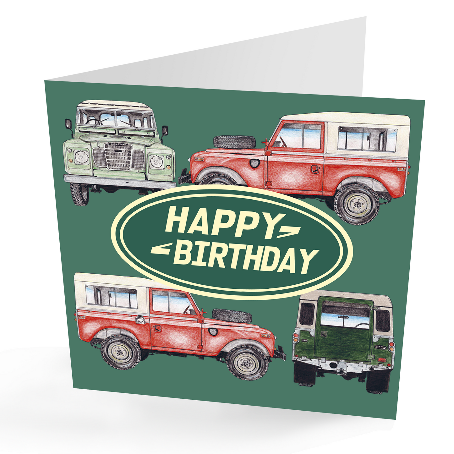 Landrover Series 3 Birthday Card