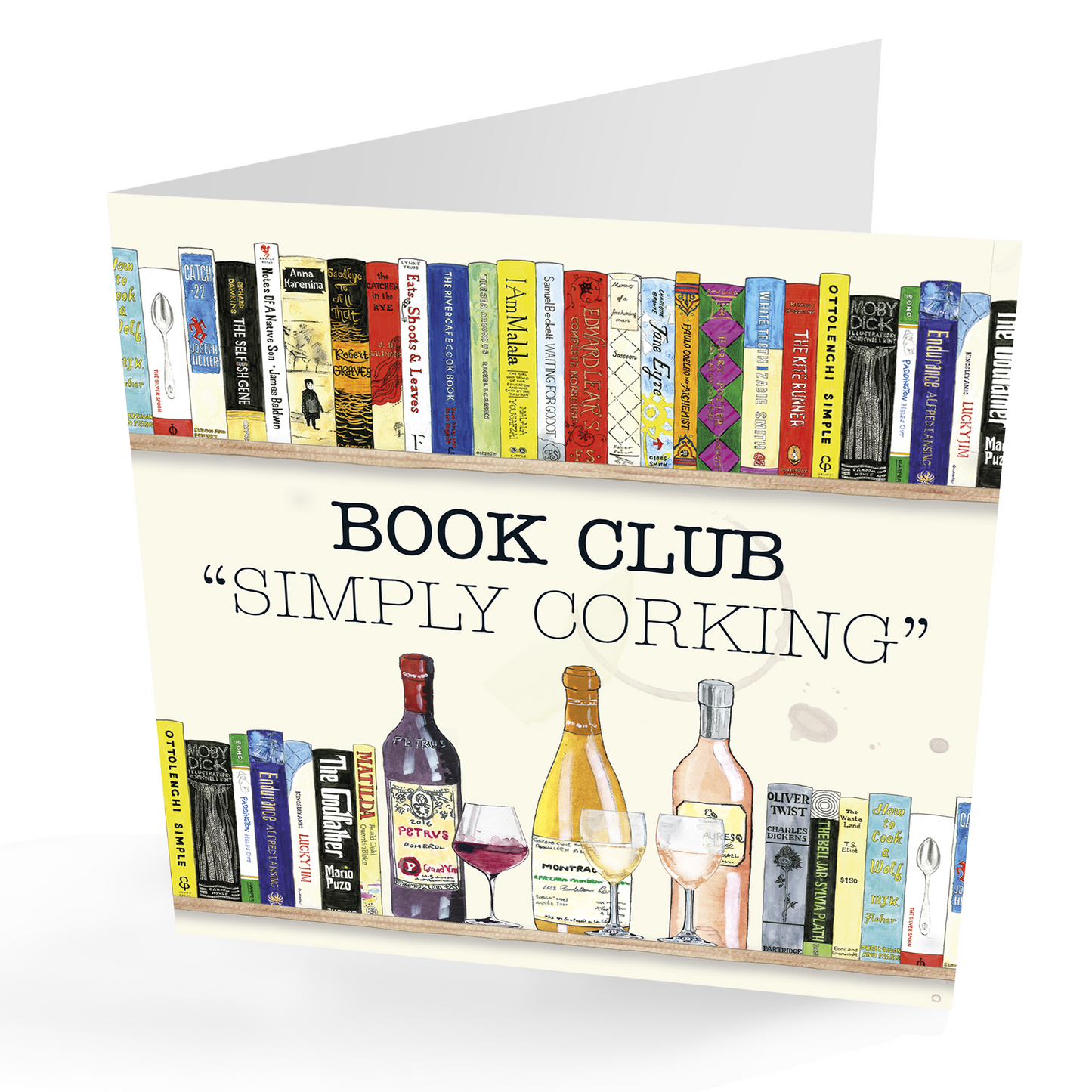 Book Club Card. Fun Wine Suggestion Book Club Card