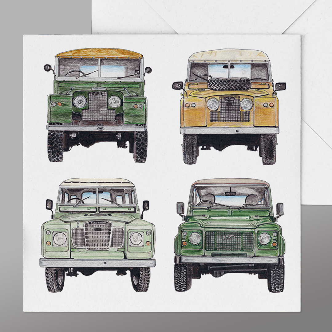 Land Rover Note Card Printable Landrovers any occasion Card | PRESENTING PERFECTION