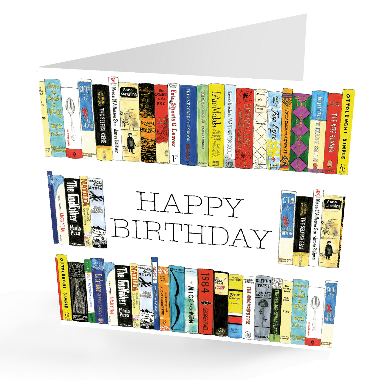 Books Happy Birthday Card