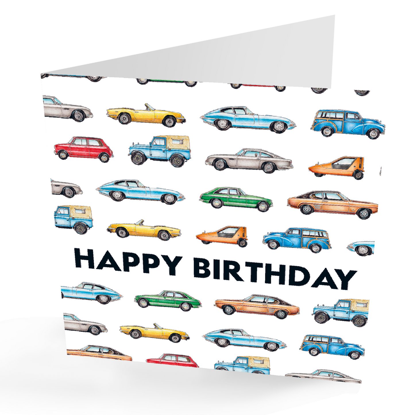 Classic Car Happy Birthday Card