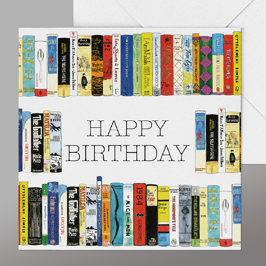 Books Happy Birthday Card