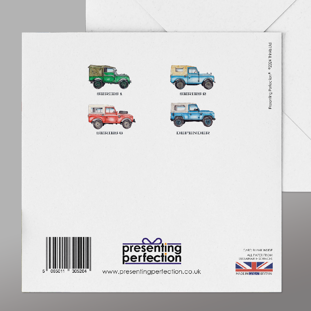 Land Rover Note Card Printable Land Rover Happy Birthday Card – PRESENTING PERFECTION