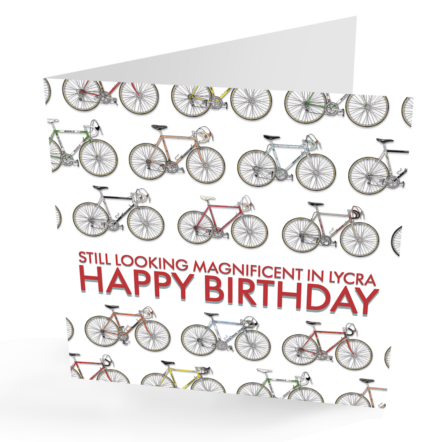 Funny Happy Birthday Cycling Card. Cyclist Happy Birthday card