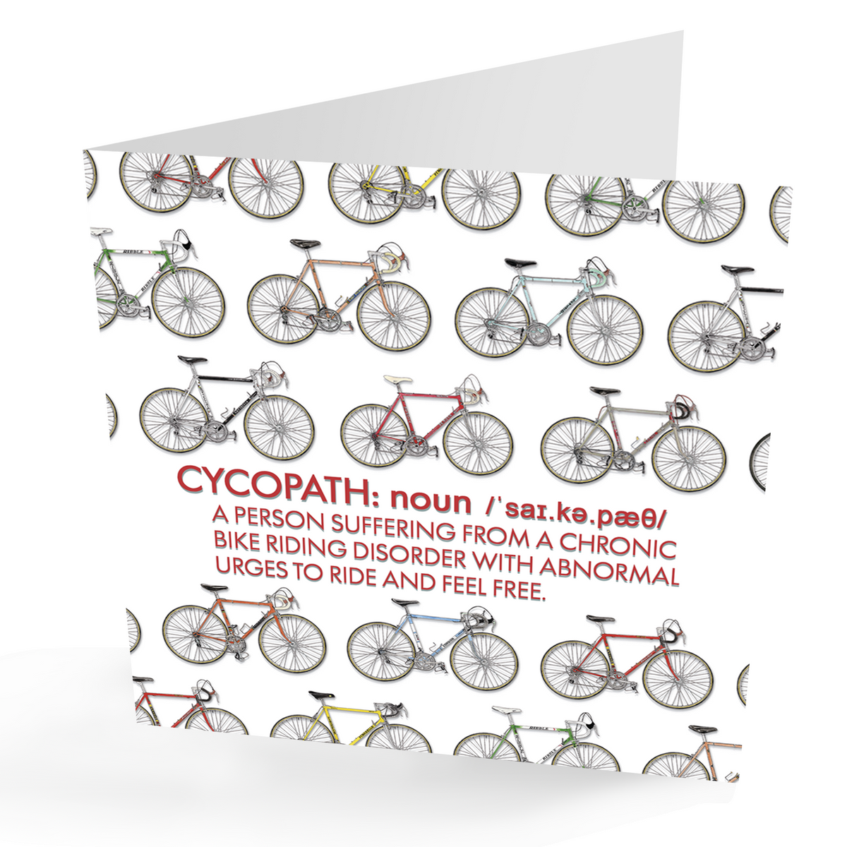 Fun Cycling Card. Cyclist Birthday Card