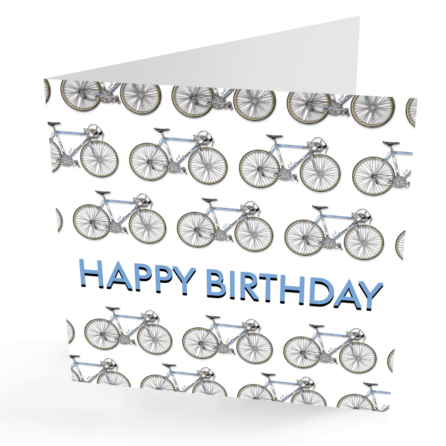 Happy Birthday Condor Bike Cycling Card. Cyclist Happy Birthday card