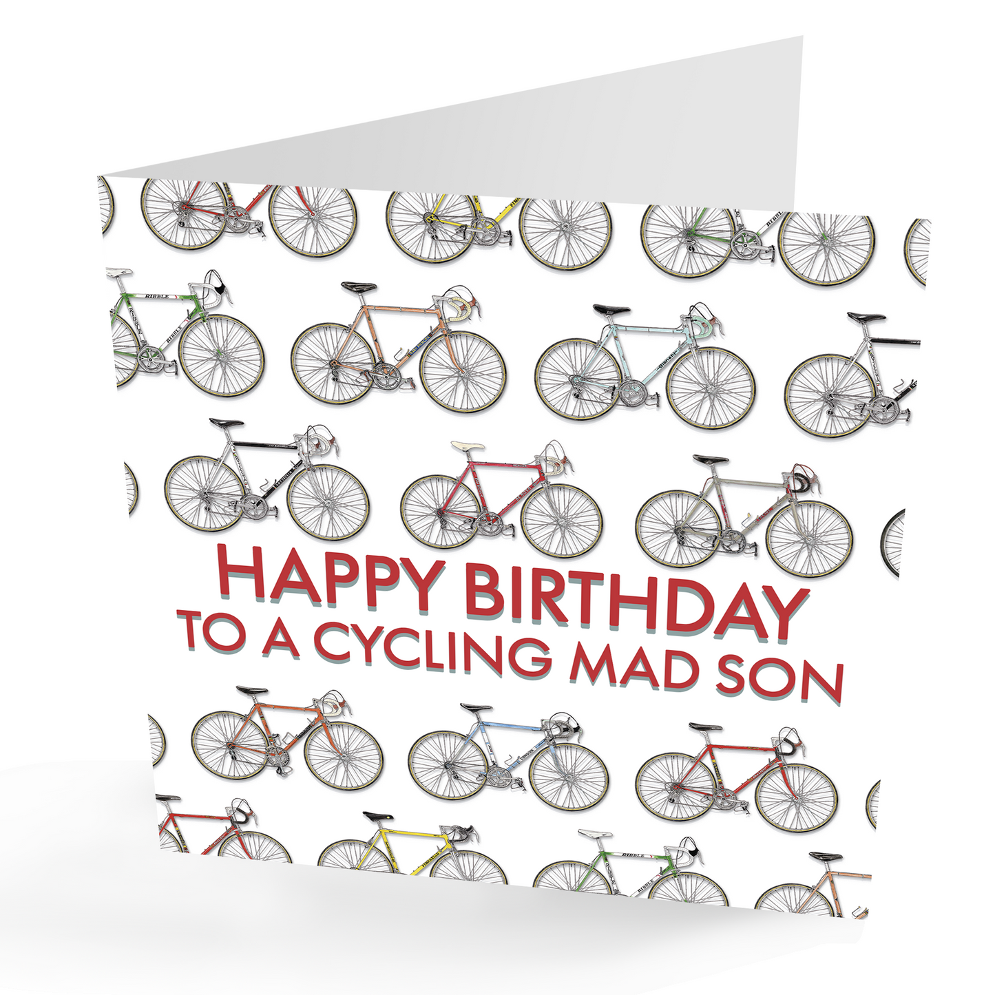 Son Happy Birthday Cycling Card. Son Cyclist Happy Birthday card