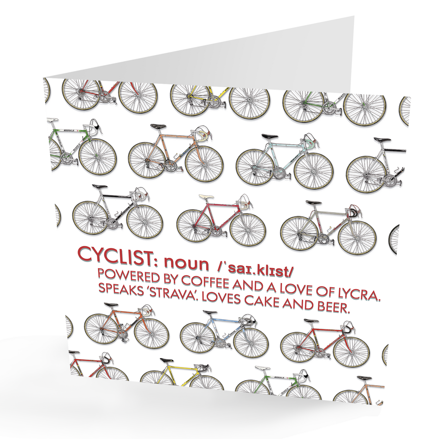 Fun Cycling Card. Cyclist Quote Card