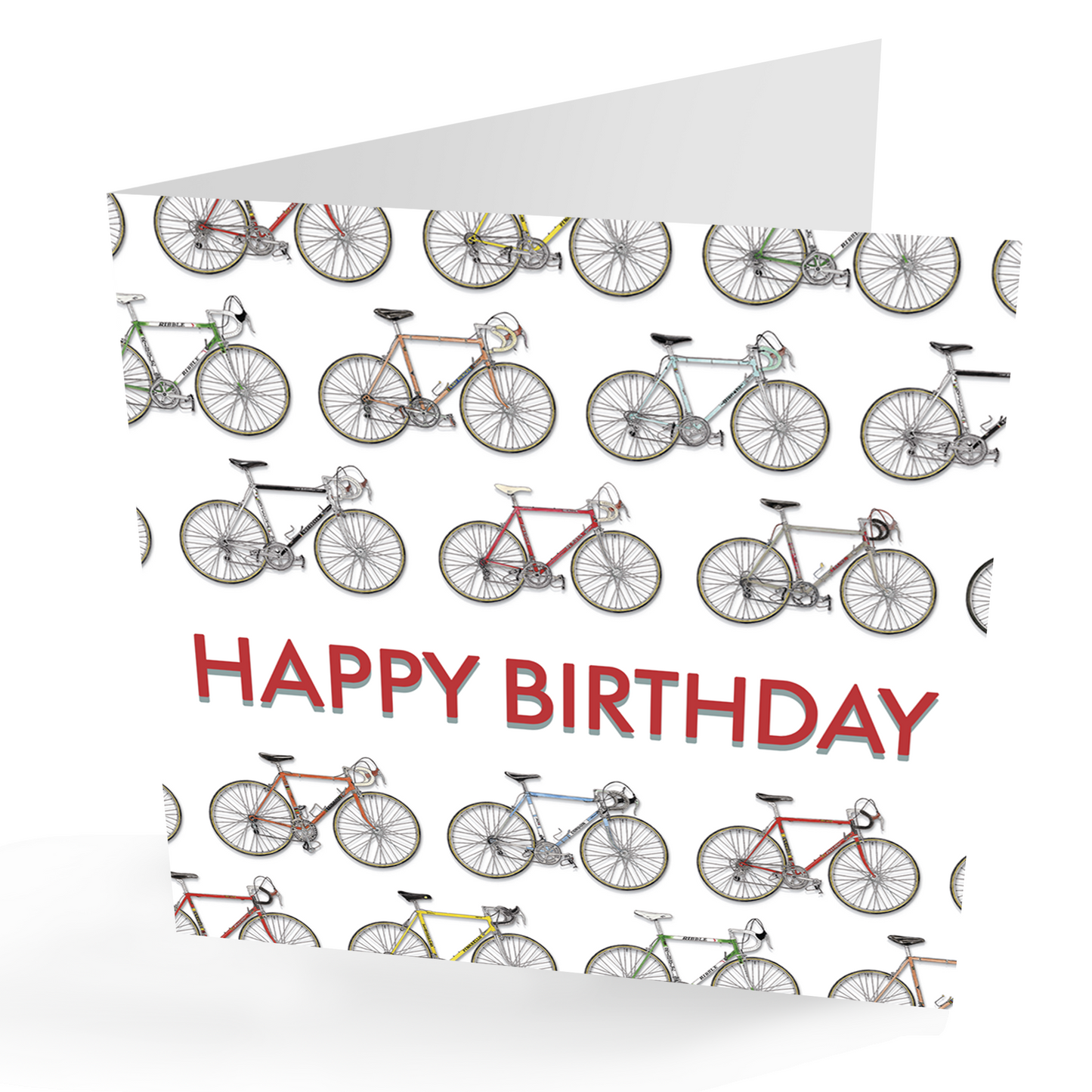 Happy Birthday Cycling Card. Cyclist Happy Birthday card