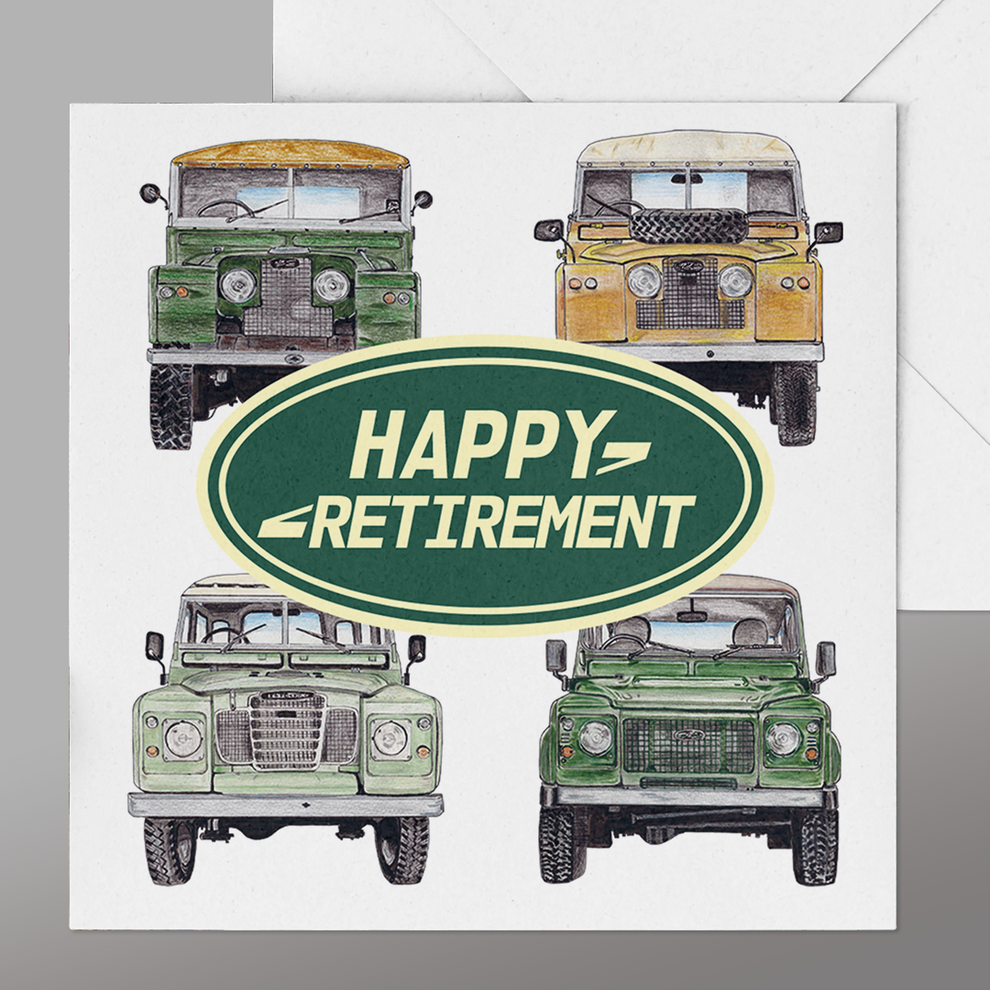 Land Rover Note Card Printable Land Rover Retirement Card – PRESENTING PERFECTION