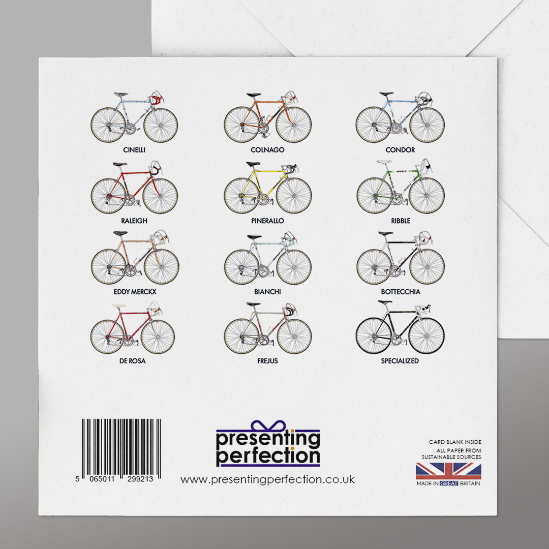 Happy Birthday Cycling Card. Cyclist Happy Birthday card