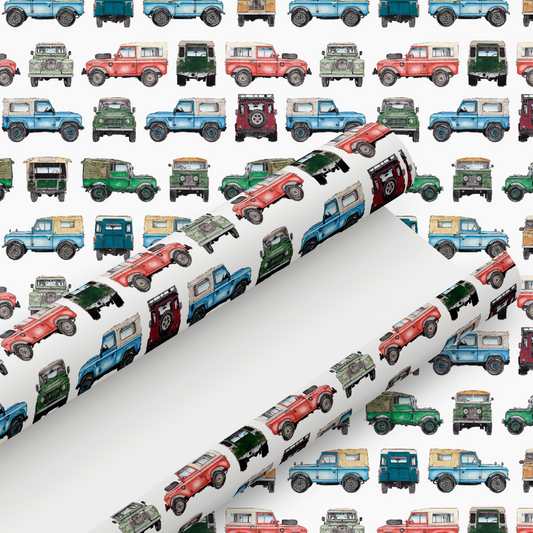 Classic Land Rover Wrapping Paper - Rolled