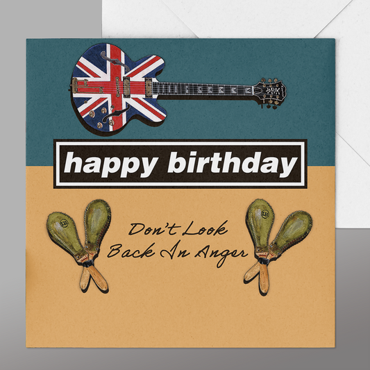 Oasis Birthday Card, Birthday Oasis Card Band