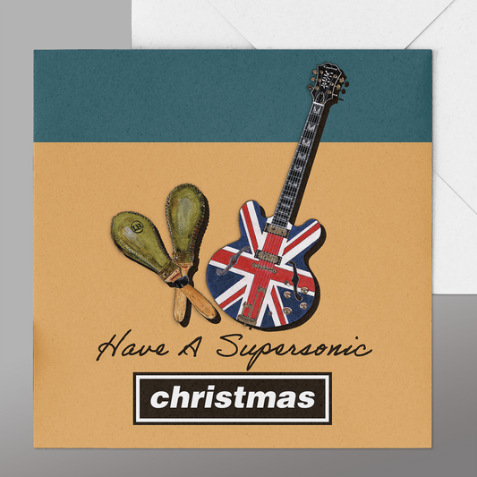 Oasis Christmas Card, Christmas Oasis Card Band