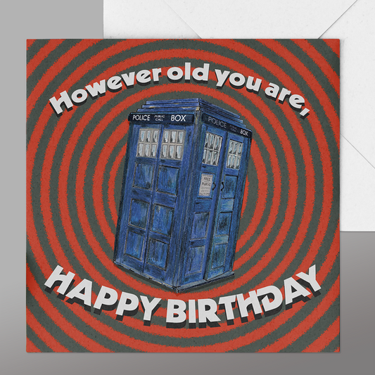 Dr Who Card. Fun, Dr Who Birthday Card, Tardis Card