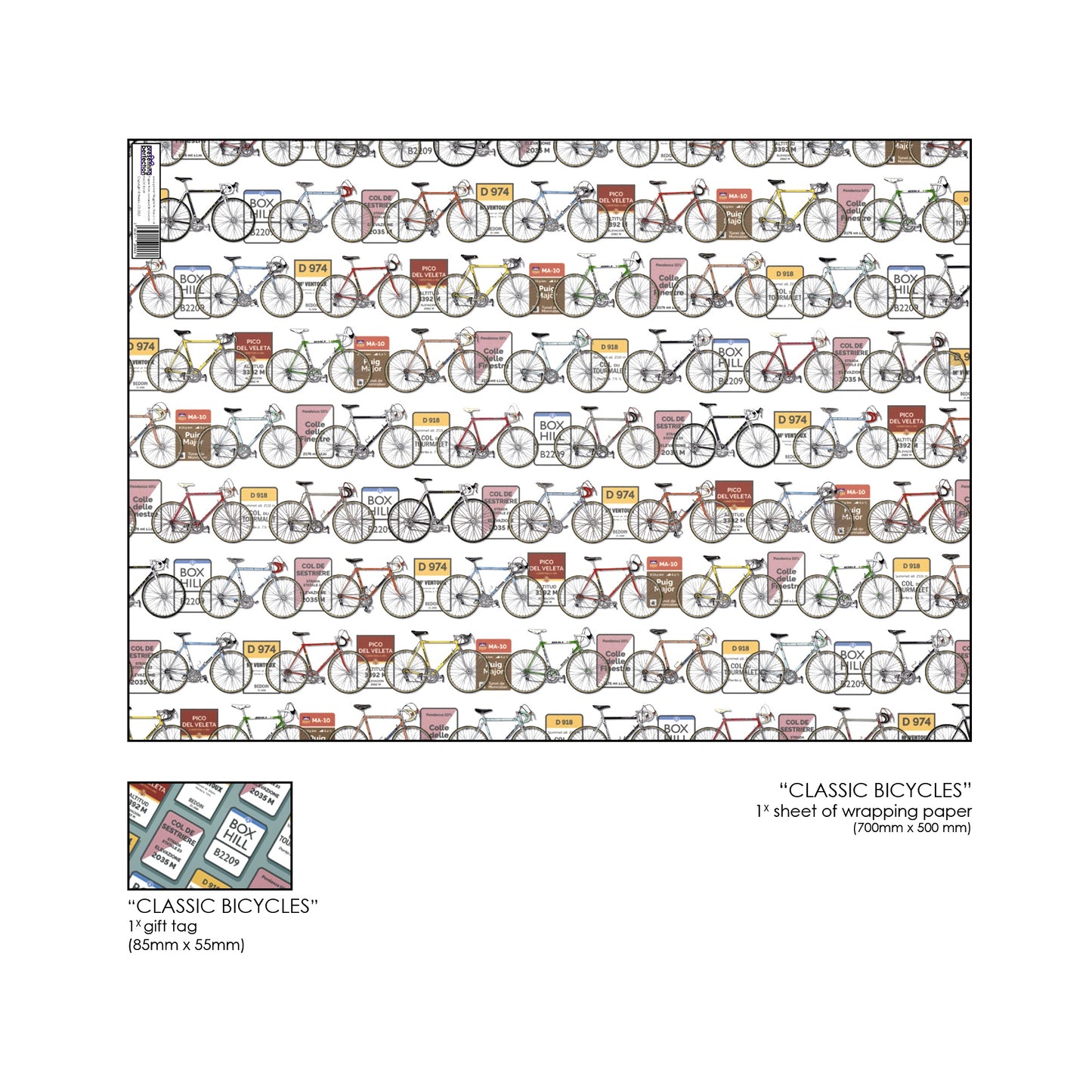 Bike Wrapping Paper - Rolled