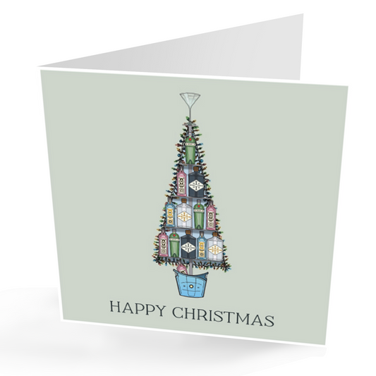 The Twelve Gins Of Christmas Greetings Card