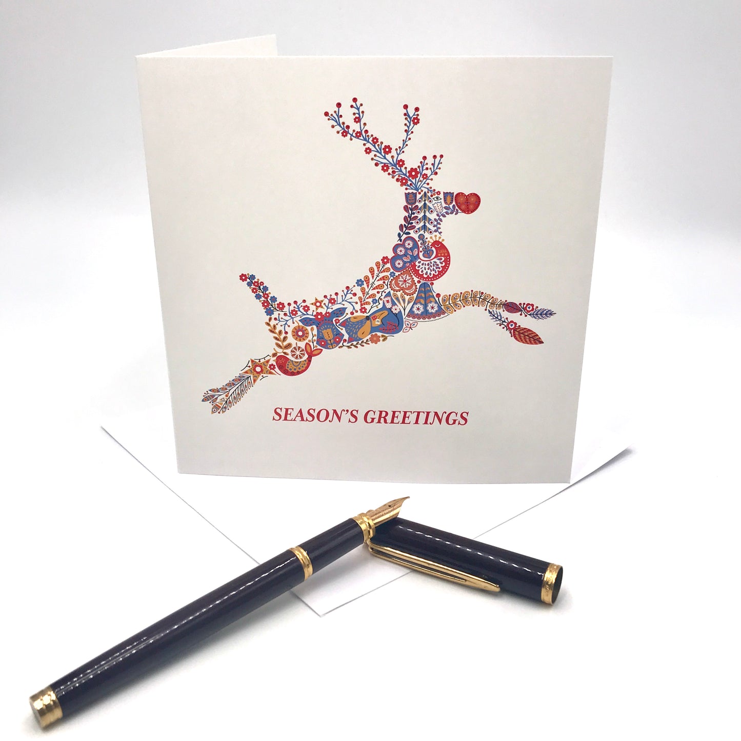 Scandi Reindeer 'Seasons Greetings' Card