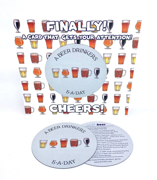 Beer Lovers Fun Card Card (Free Magnet)
