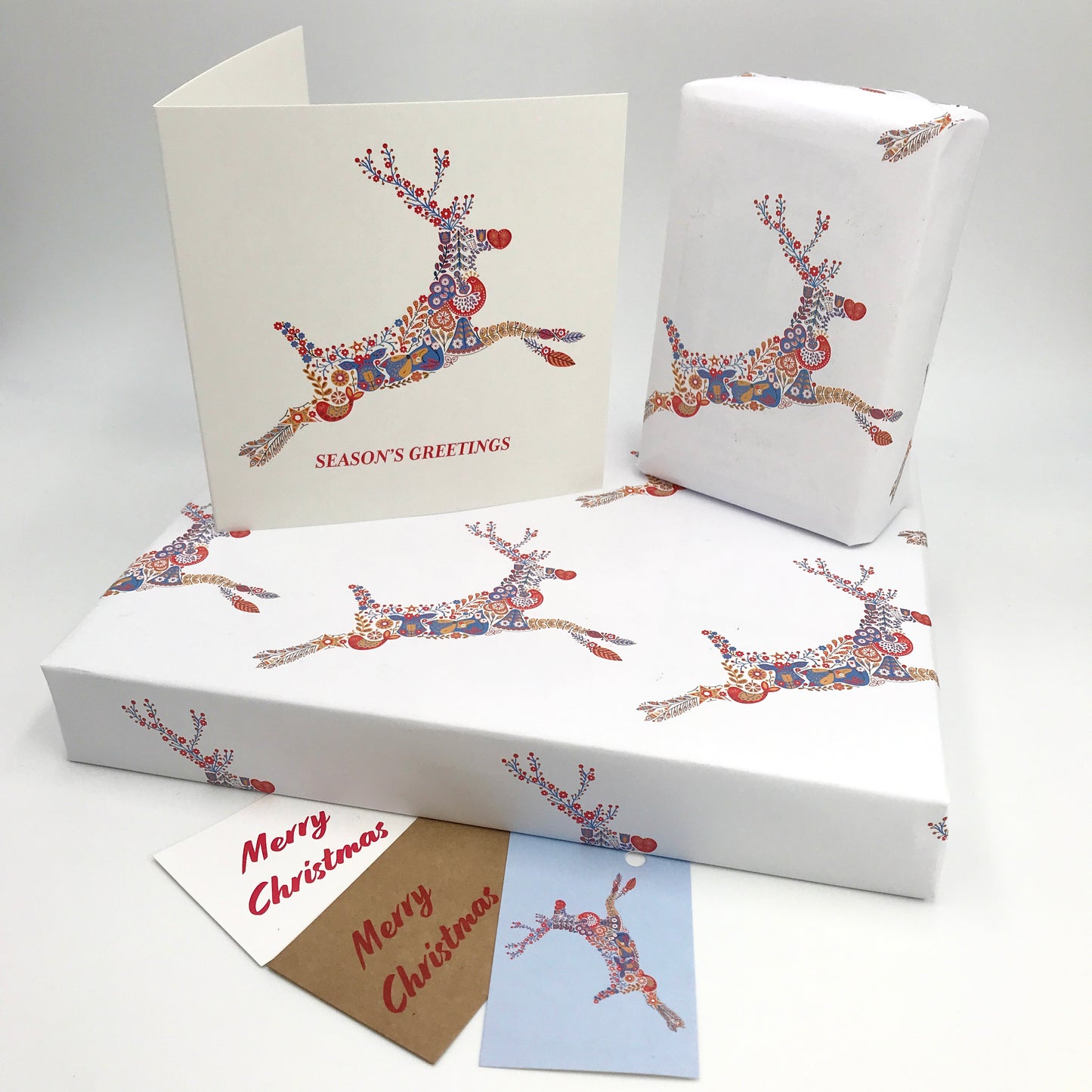 Scandi Reindeer 'Seasons Greetings' Card