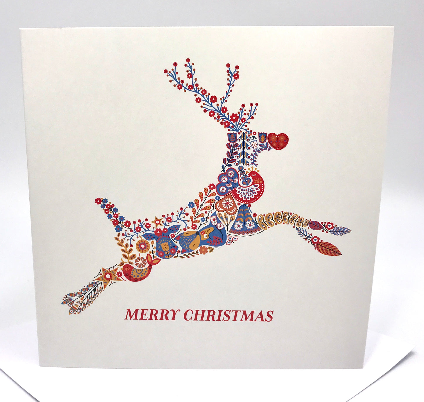 Scandi Reindeer 'Merry Christmas' Card