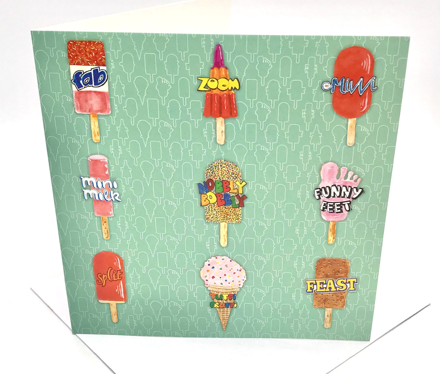 Hand Painted Ice Lolly Card For Any Occasion