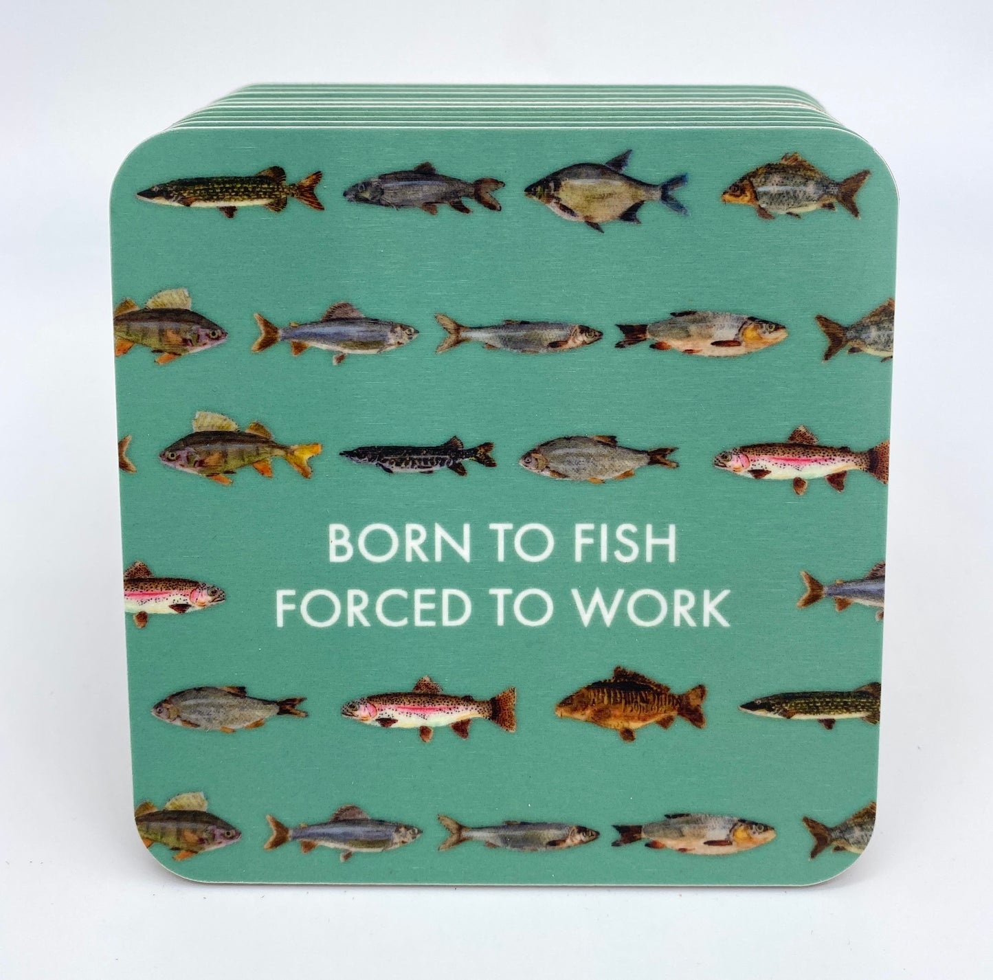 Set of 4 cheeky Fishing Coasters